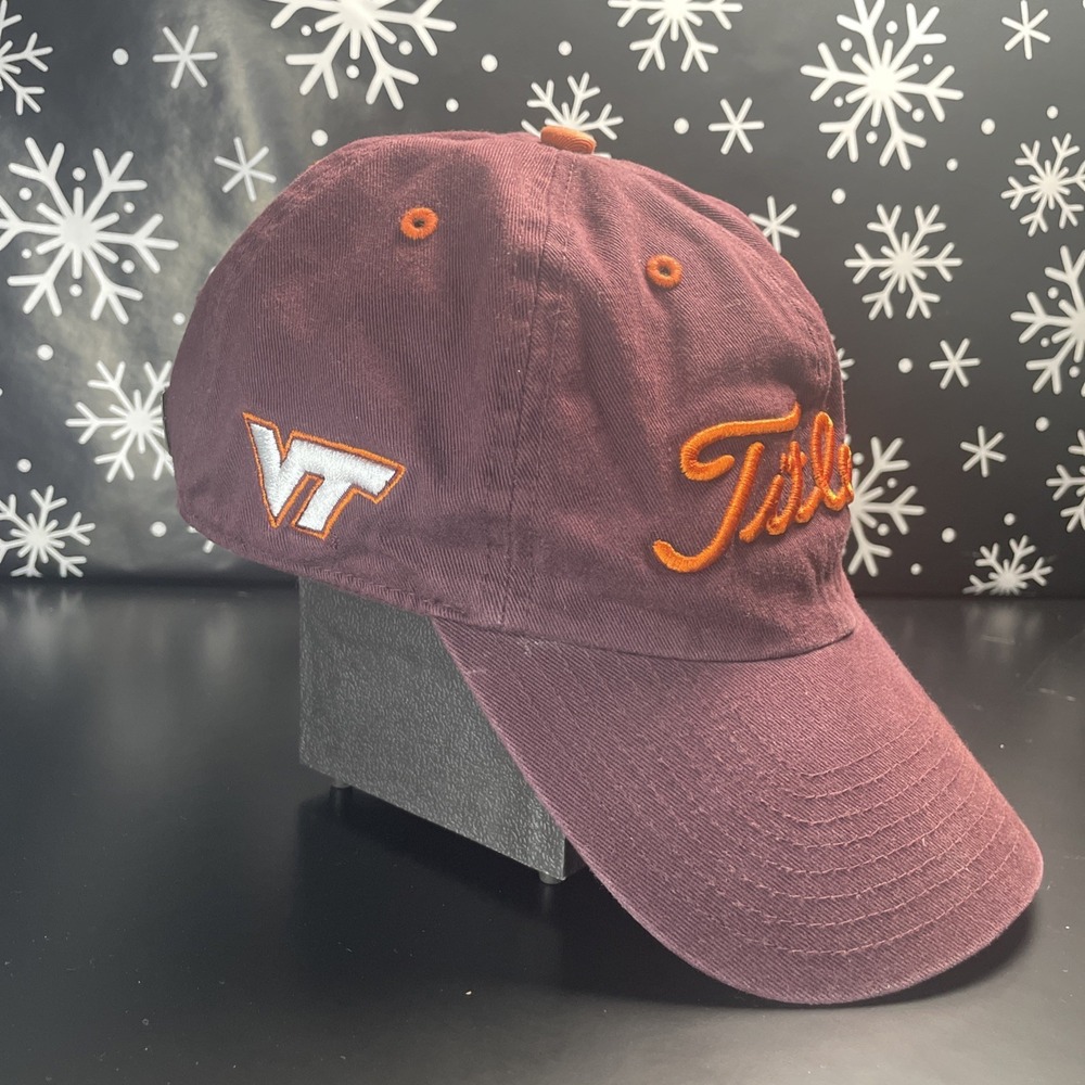 Vintage NCAA Virginia Tech Hokies Titleist Golf Adjustable Baseball Cap - OSFA